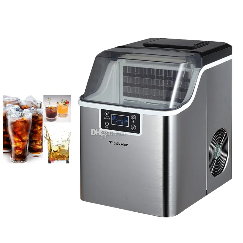 Commercial Electric Cube Ice Maker For Bars, Coffee, Milk, And Tea